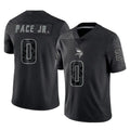 BIPIHUC MN.Vikings #0 Ivan Pace Jr. Player Black Reflective LImited Home Game Stitched Jerseys