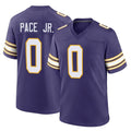 BIPIHUC MN.Vikings #0 Ivan Pace Jr. Player Purple Classic Home Game Stitched Jerseys