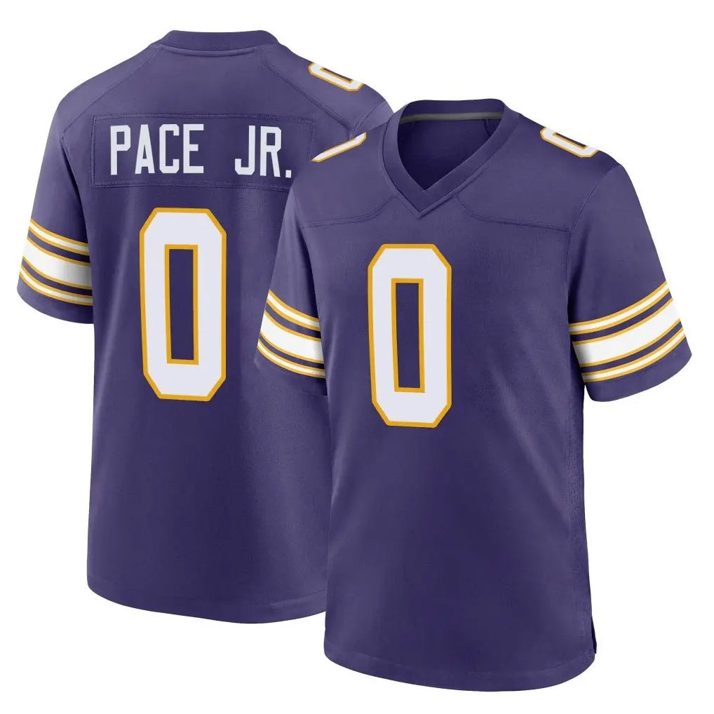 BIPIHUC MN.Vikings #0 Ivan Pace Jr. Player Purple Classic Home Game Stitched Jerseys
