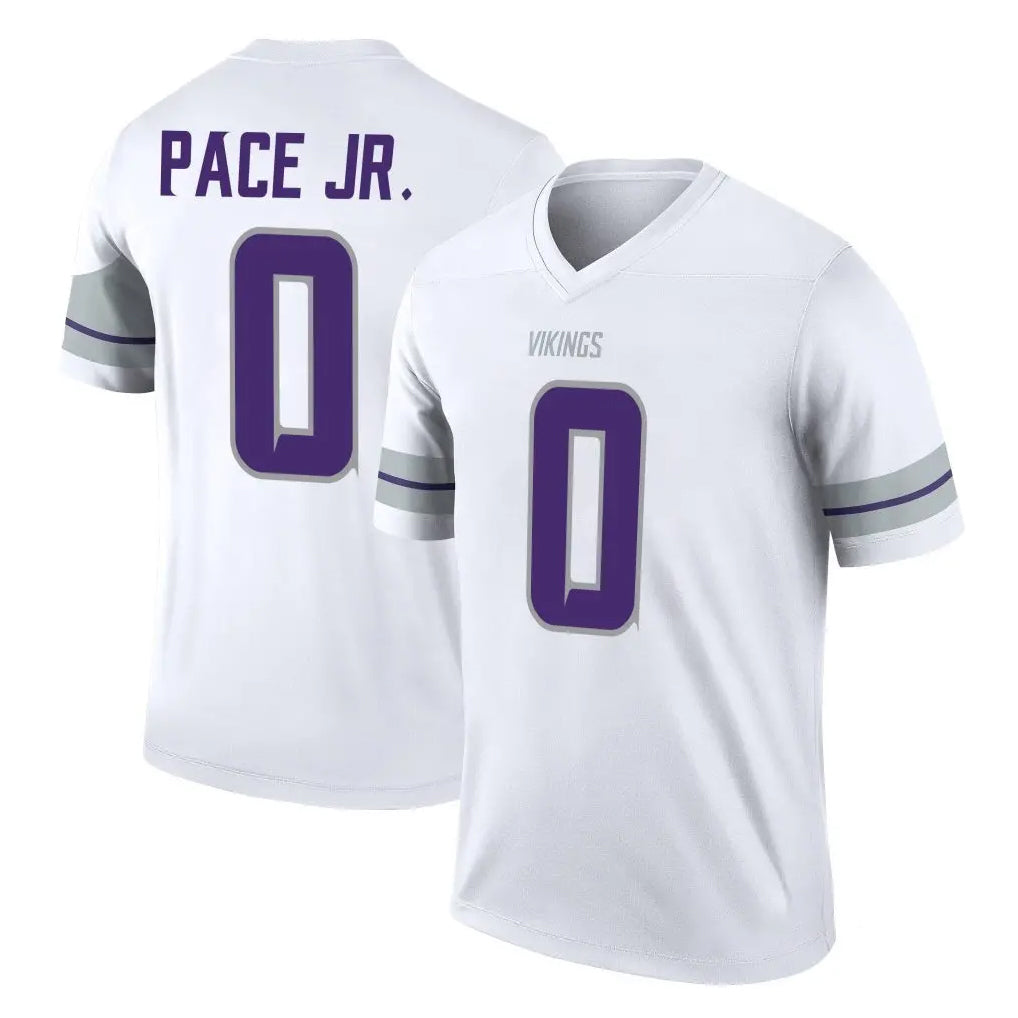 BIPIHUC MN.Vikings #0 Ivan Pace Jr. Player White Alternate Legend Home Game Stitched Jerseys