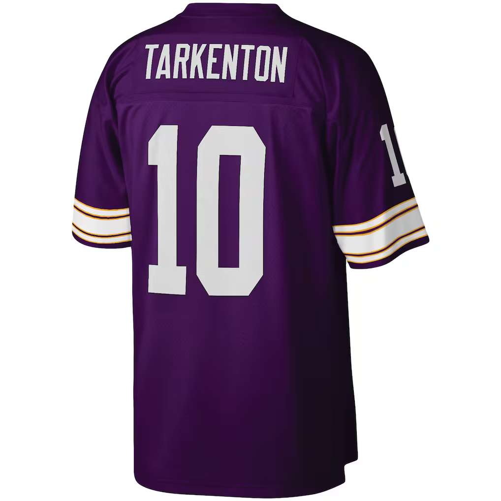 BIPIHUC MN.Vikings #10 Fran Tarkenton Mitchell & Ness Purple Legacy Replica Jersey