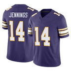 BIPIHUC MN.Vikings #14 Jauan Jennings Player Purple Limited Classic Vapor F.U.S.E. Home Game Stitched Jerseys
