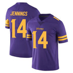 BIPIHUC MN.Vikings #14 Jauan Jennings Player Purple Limited Color Rush Home Game Stitched Jerseys