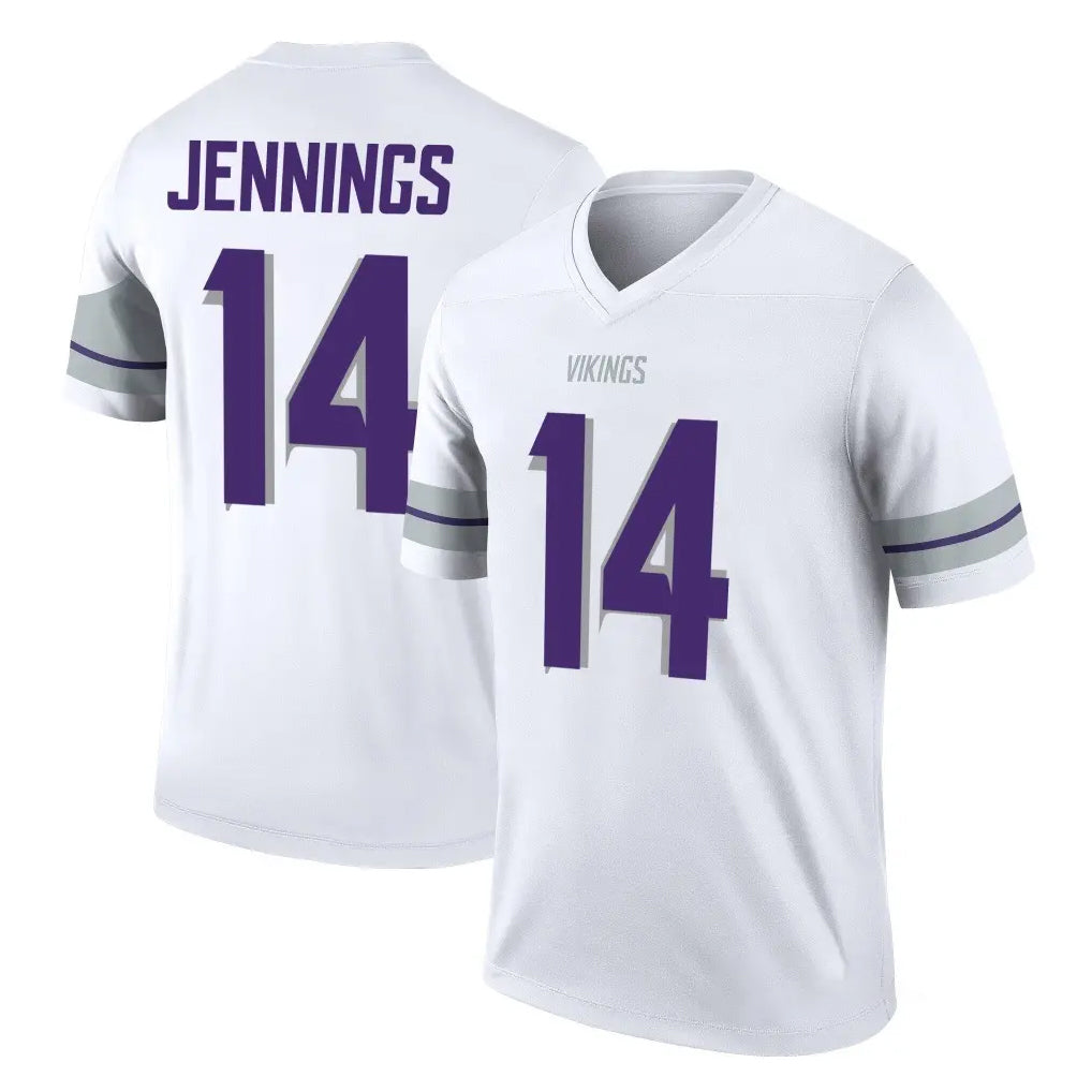BIPIHUC MN.Vikings #14 Jauan Jennings Player White Alternate Legend Home Game Stitched Jerseys