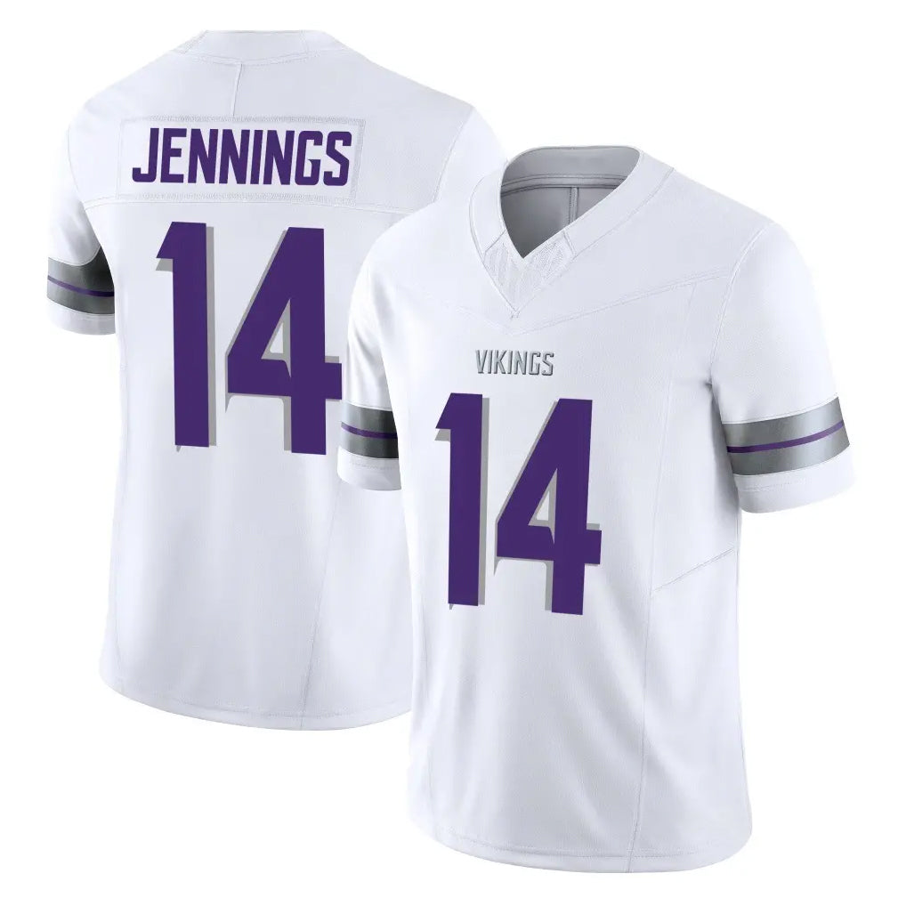 BIPIHUC MN.Vikings #14 Jauan Jennings Player White Limited Alternate Vapor F.U.S.E. Home Game Stitched Jerseys