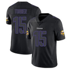 BIPIHUC MN.Vikings #15 Dallas Turner Player Black Impact LImited Home Game Stitched Jerseys