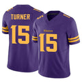 BIPIHUC MN.Vikings #15 Dallas Turner Player Purple Limited Alternate Vapor F.U.S.E. Home Game Stitched Jerseys