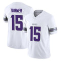BIPIHUC MN.Vikings #15 Dallas Turner Player White Limited Alternate Vapor F.U.S.E. Home Game Stitched Jerseys