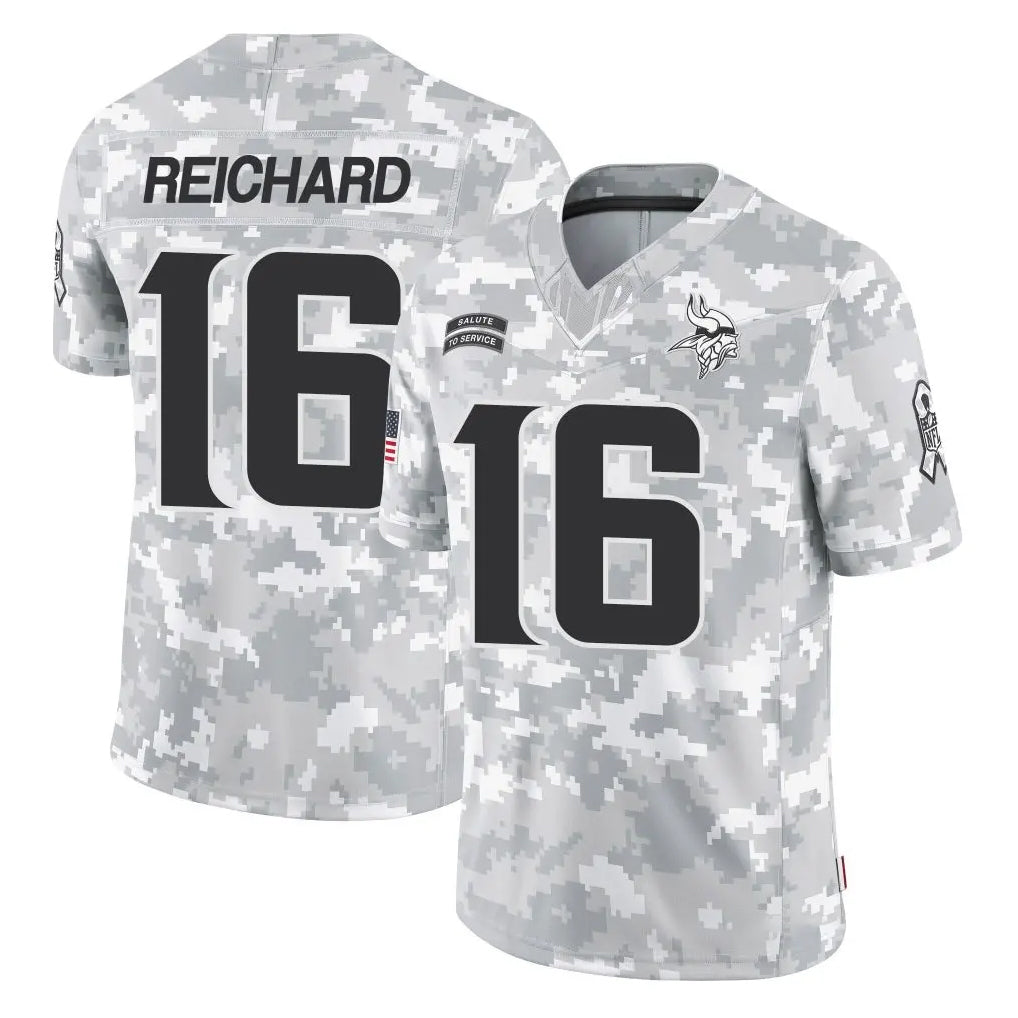 BIPIHUC MN.Vikings #16 Will Reichard Player Arctic Camo Salute To Service Limited Game Stitched Jerseys