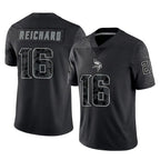 BIPIHUC MN.Vikings #16 Will Reichard Player Black Reflective LImited Home Game Stitched Jerseys