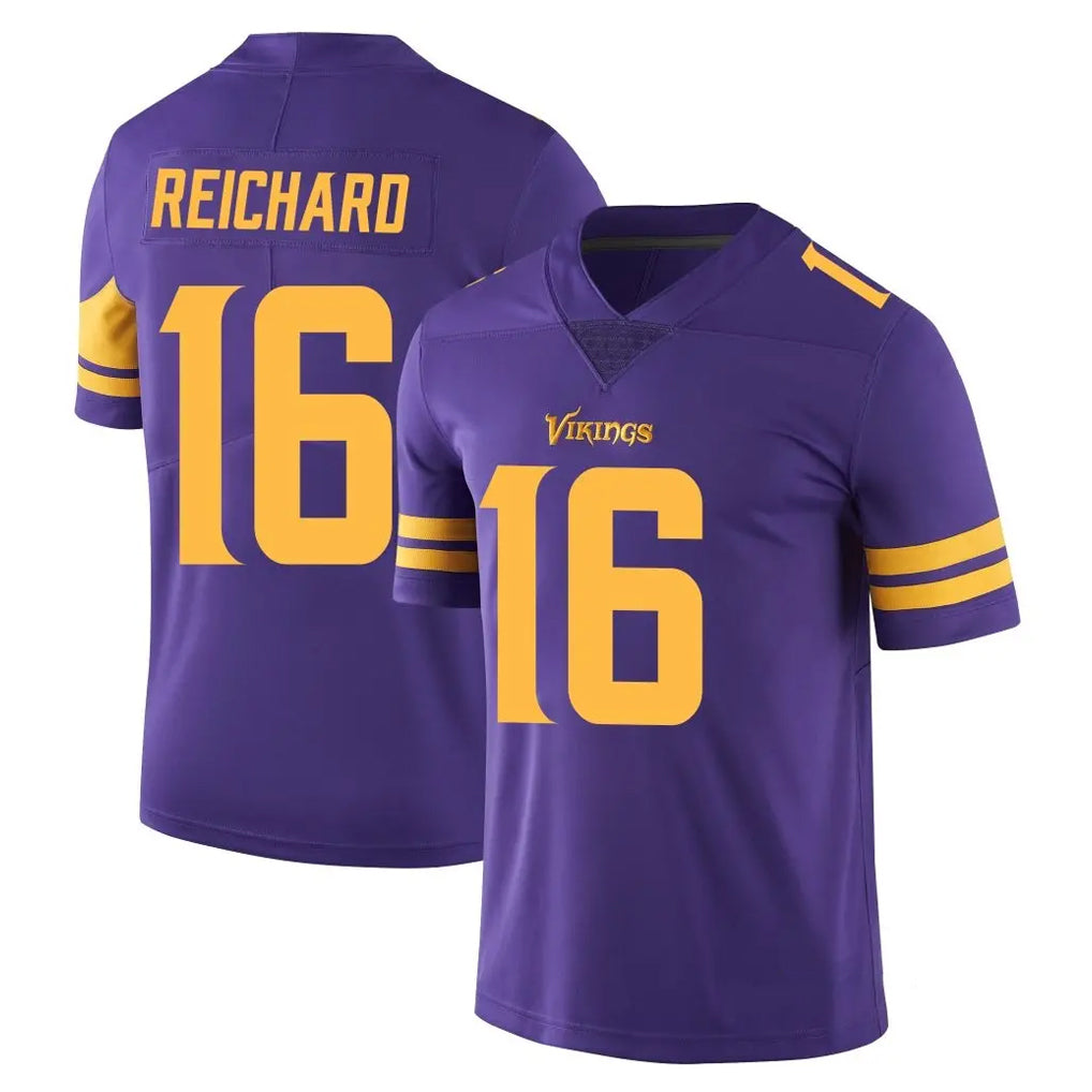 BIPIHUC MN.Vikings #16 Will Reichard Player Purple Limited Color Rush Home Game Stitched Jerseys