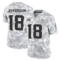 BIPIHUC MN.Vikings #18 Justin Jefferson Player Arctic Camo Salute To Service Limited Game Stitched Jerseys