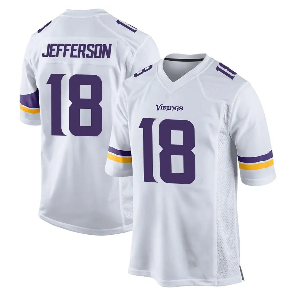 BIPIHUC MN.Vikings #18 Justin Jefferson Player White Home Game Stitched Jerseys