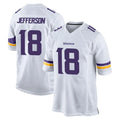 BIPIHUC MN.Vikings #18 Justin Jefferson Player White Home Game Stitched Jerseys