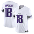 BIPIHUC MN.Vikings #18 Justin Jefferson White Alternate Vapor F.U.S.E. Limited American Stitched Jerseys