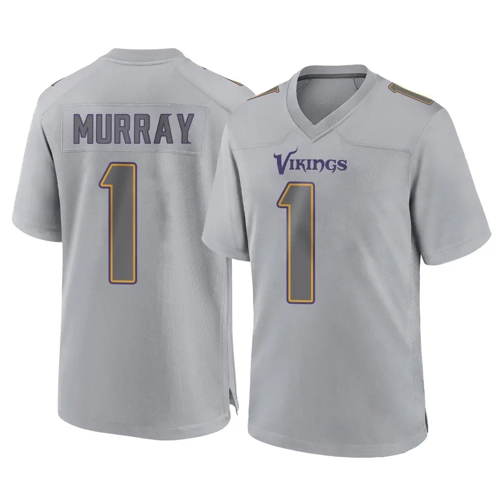 BIPIHUC MN.Vikings #1 Kyler Murray Player Gray Atmosphere Fashion Home Game Stitched Jerseys