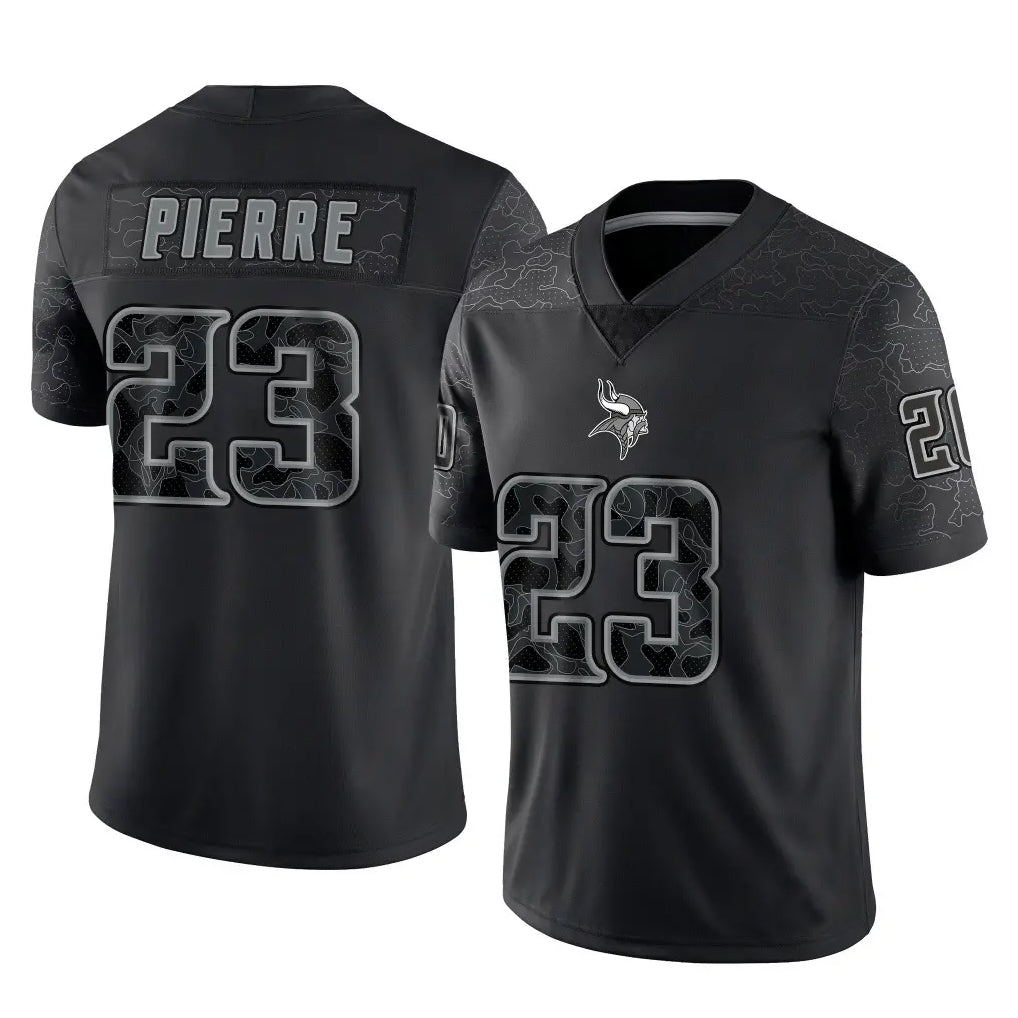 BIPIHUC MN.Vikings #23 James Pierre Player Black Reflective LImited Home Game Stitched Jerseys