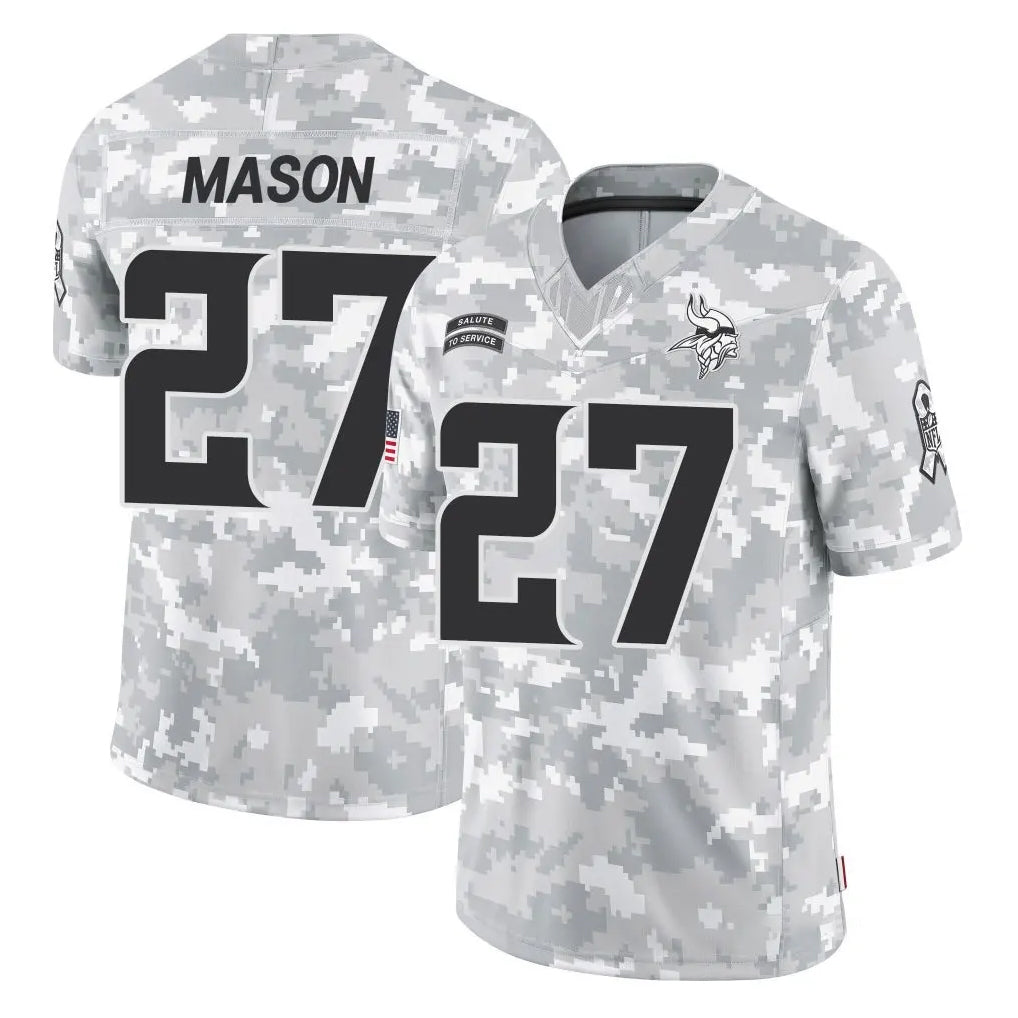 BIPIHUC MN.Vikings #27 Jordan Mason Player Arctic Camo Salute To Service Limited Game Stitched Jerseys