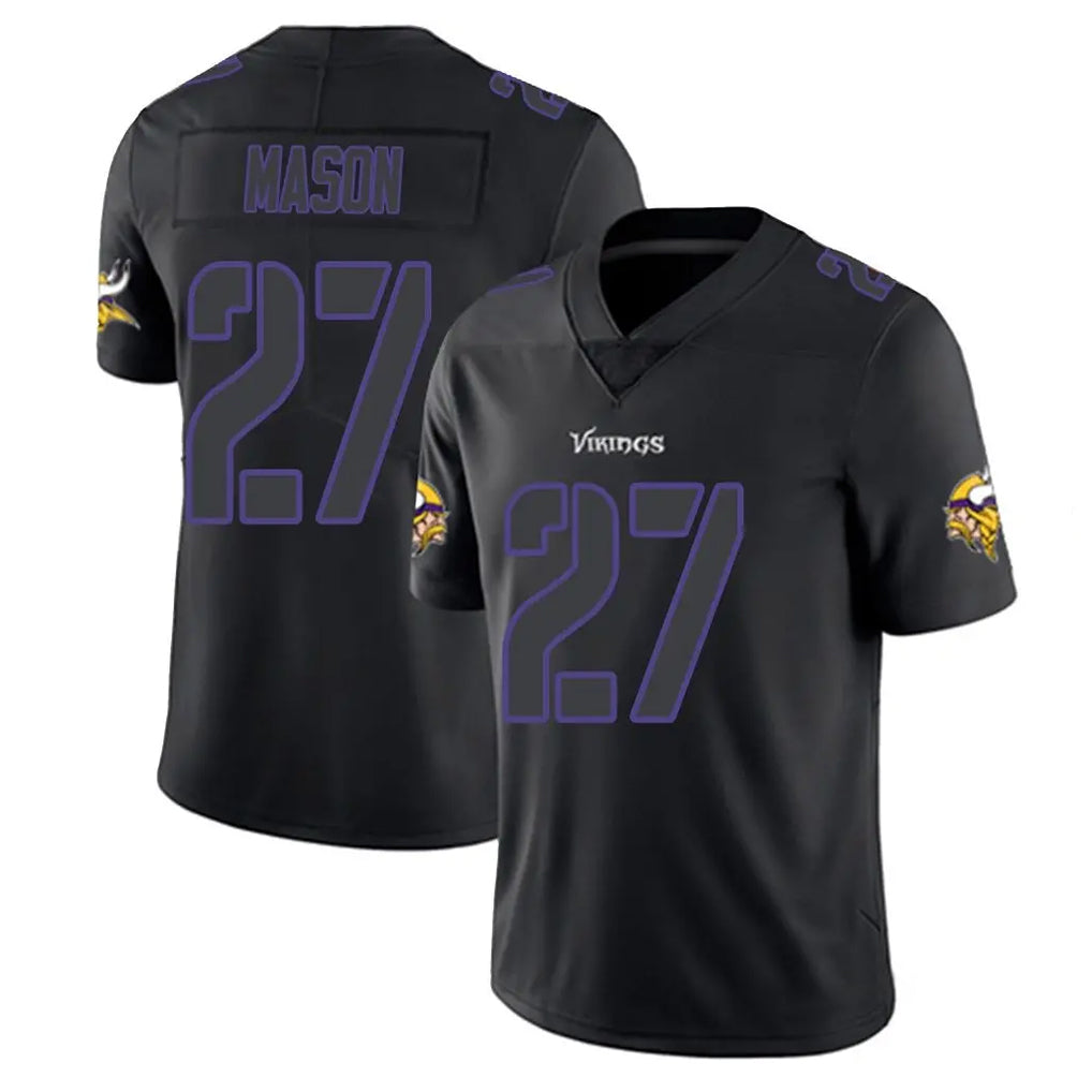 BIPIHUC MN.Vikings #27 Jordan Mason Player Black Impact LImited Home Game Stitched Jerseys