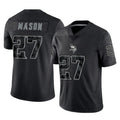 BIPIHUC MN.Vikings #27 Jordan Mason Player Black Reflective LImited Home Game Stitched Jerseys