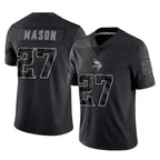 BIPIHUC MN.Vikings #27 Jordan Mason Player Black Reflective LImited Home Game Stitched Jerseys