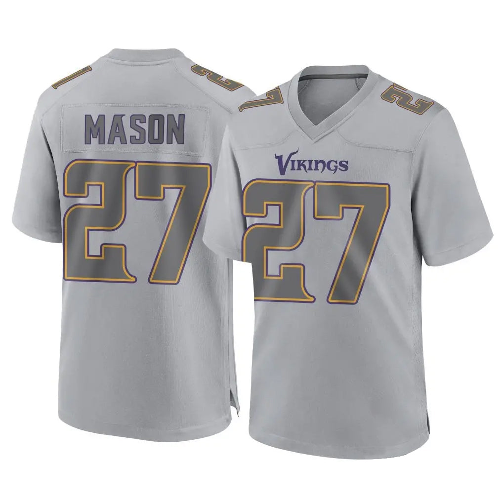 BIPIHUC MN.Vikings #27 Jordan Mason Player Gray Atmosphere Fashion Home Game Stitched Jerseys