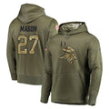 BIPIHUC MN.Vikings #27 Jordan Mason Player Olive Salute to Service Pullover Hoodies Home Game Stitched Jerseys