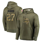 BIPIHUC MN.Vikings #27 Jordan Mason Player Olive Salute to Service Pullover Hoodies Home Game Stitched Jerseys