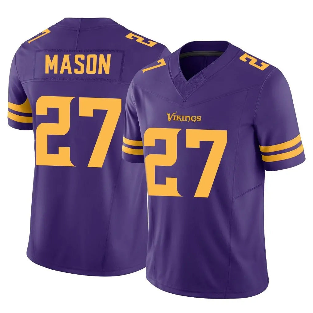 BIPIHUC MN.Vikings #27 Jordan Mason Player Purple Limited Alternate Vapor F.U.S.E. Home Game Stitched Jerseys