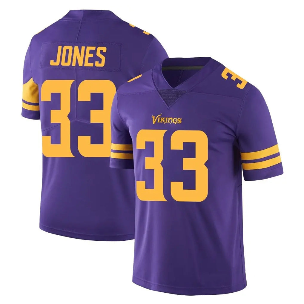BIPIHUC MN.Vikings #33 Aaron Jones Sr. Player Purple Limited Color Rush Home Game Stitched Jerseys
