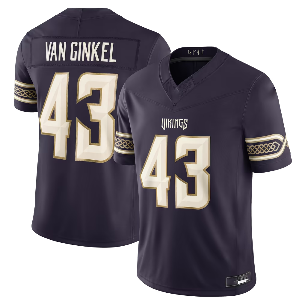 BIPIHUC MN.Vikings #43 Andrew Van Ginkel Purple 2026 Rivalries Collection Limited Stitched Jerseys
