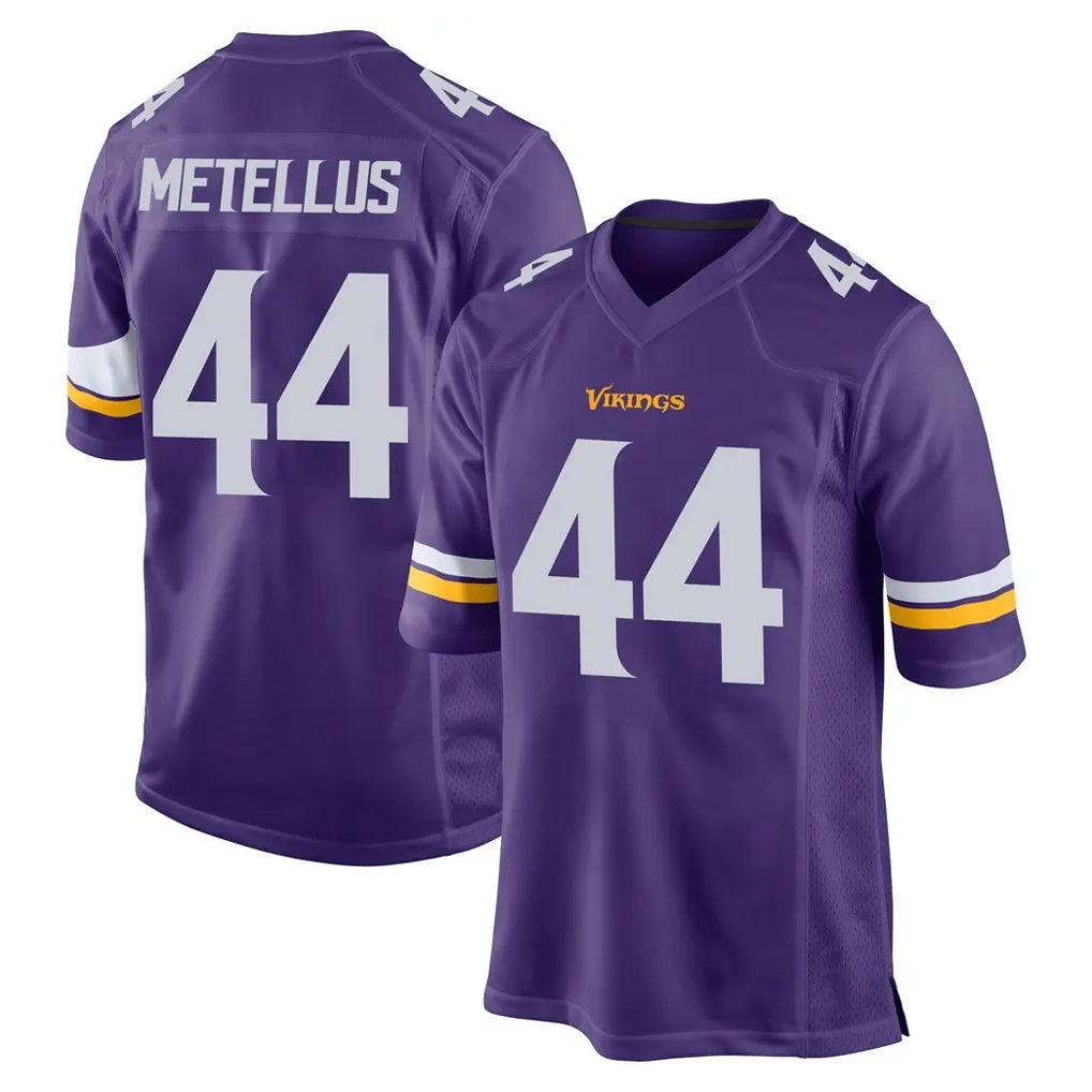 BIPIHUC MN.Vikings #44 Josh Metellus Player Purple Home Game Stitched Jerseys