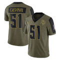 BIPIHUC MN.Vikings #51 Blake Cashman Player Olive Salute To Service Limited Game Stitched Jerseys