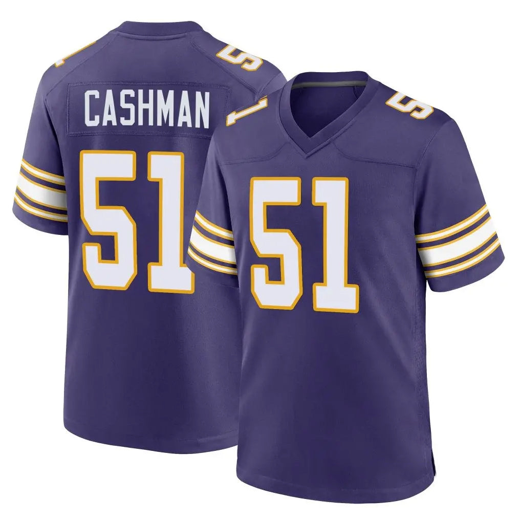 BIPIHUC MN.Vikings #51 Blake Cashman Player Purple Classic Home Game Stitched Jerseys