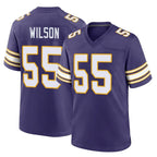 BIPIHUC MN.Vikings #55 Eric Wilson Player Purple Classic Home Game Stitched Jerseys