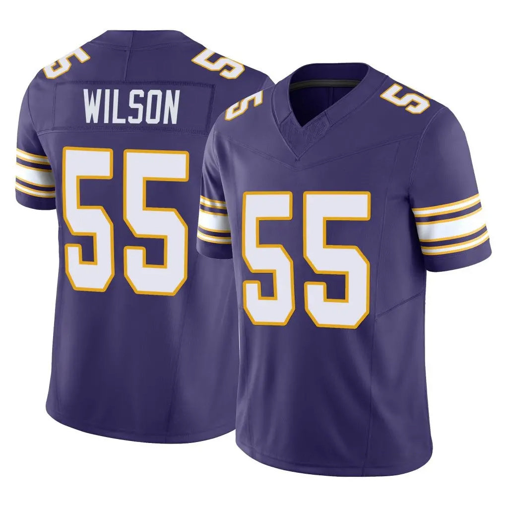 BIPIHUC MN.Vikings #55 Eric Wilson Player Purple Limited Classic Vapor F.U.S.E. Home Game Stitched Jerseys