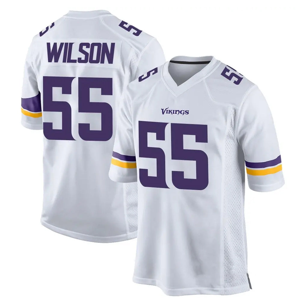 BIPIHUC MN.Vikings #55 Eric Wilson Player White Home Game Stitched Jerseys