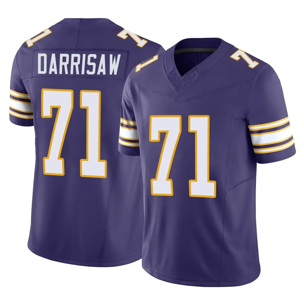 BIPIHUC MN.Vikings #71 Christian Darrisaw Player Purple Limited Classic Vapor F.U.S.E. Home Game Stitched Jerseys