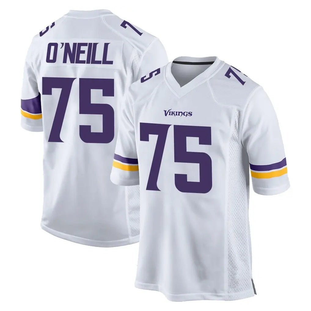BIPIHUC MN.Vikings #75 Brian O'Neill Player White Home Game Stitched Jerseys