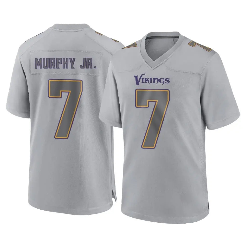 BIPIHUC MN.Vikings #7 Byron Murphy Jr. Player Gray Atmosphere Fashion Home Game Stitched Jerseys