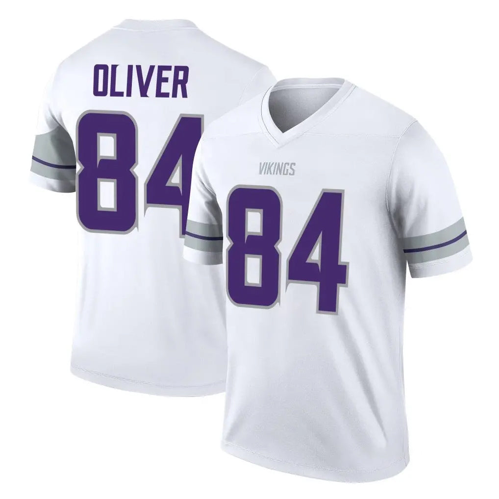 BIPIHUC MN.Vikings #84 Josh Oliver Player White Alternate Legend Home Game Stitched Jerseys