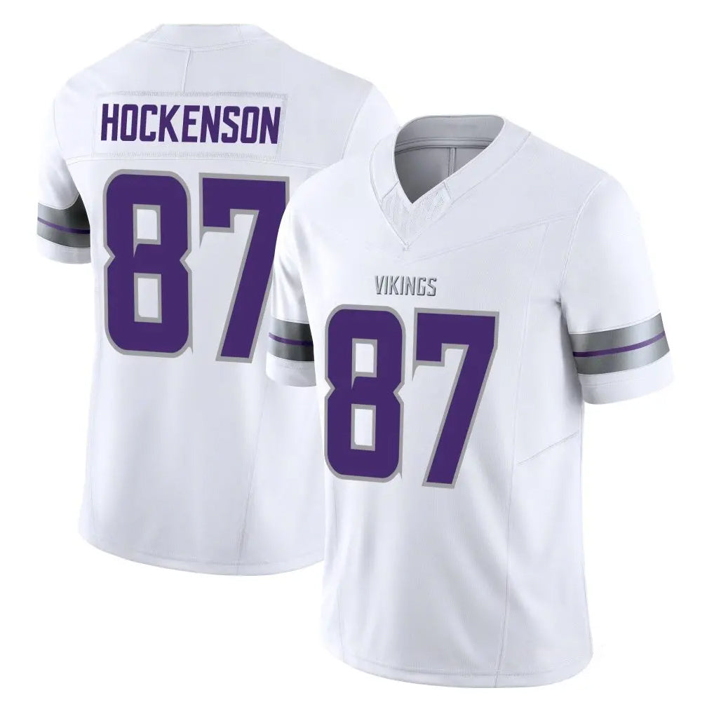 BIPIHUC MN.Vikings #87 T.J. Hockenson Player White Limited Alternate Vapor F.U.S.E. Home Game Stitched Jerseys