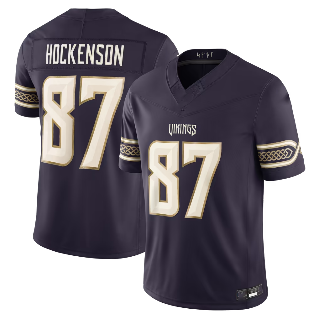 BIPIHUC MN.Vikings #87 T.J. Hockenson Purple 2026 Rivalries Collection Limited Stitched Jerseys