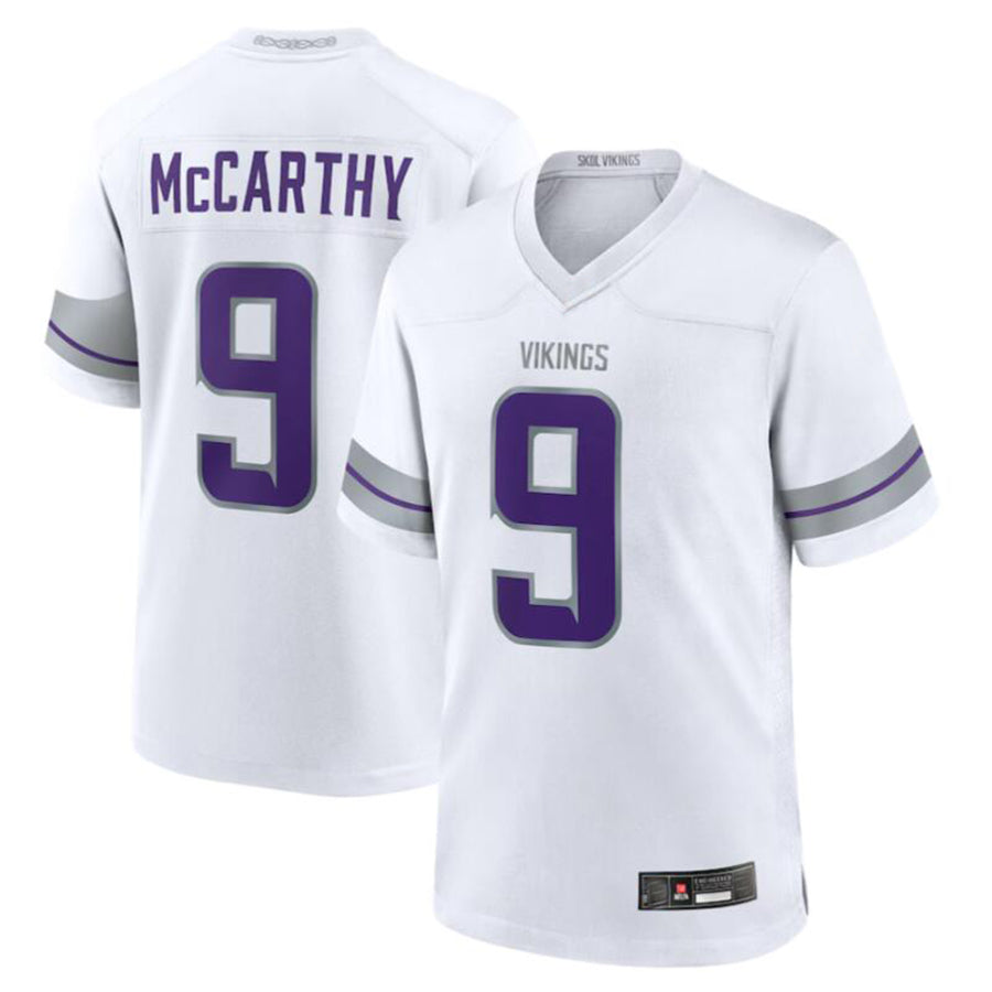 BIPIHUC MN.Vikings #9 J.J. McCarthy White Alternate Game Player American Stitched Jerseys