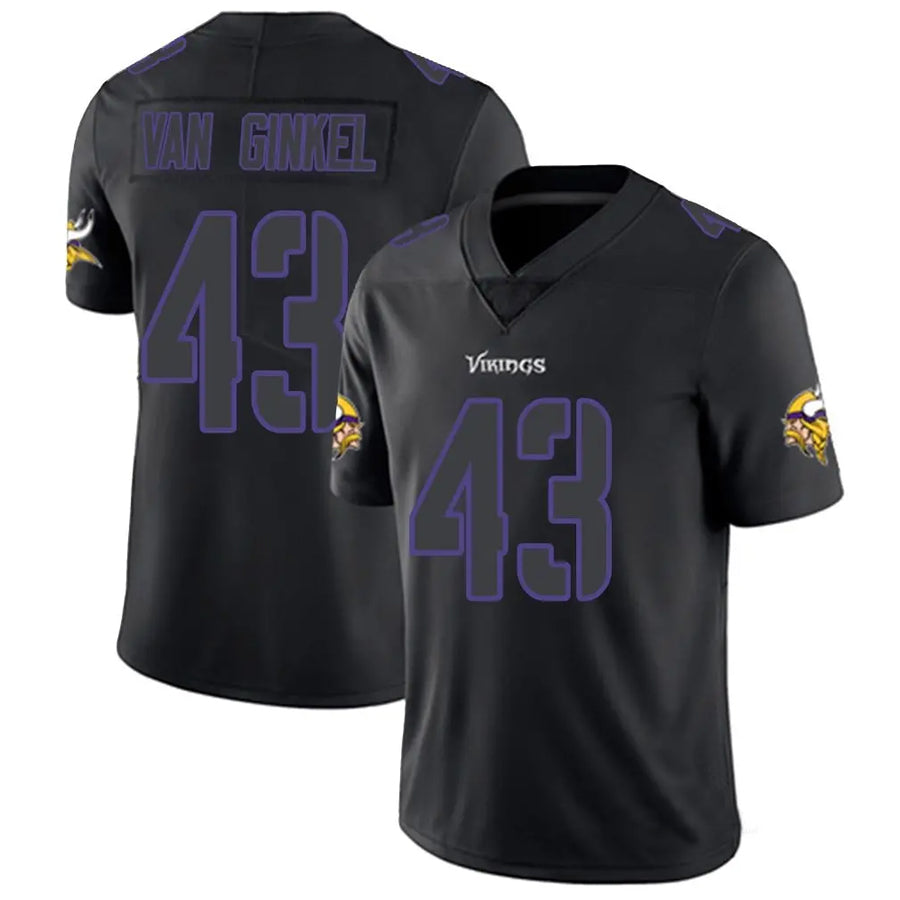 BIPIHUC MN.Vikings #43 Andrew Van Ginkel Player Limited Black Impact Game Stitched Jerseys