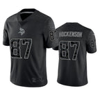 BIPIHUC MN.Vikings #87 T.J. Hockenson Player Black REFLECTIVE Limited Stitched Jerseys