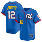 BIPIHUC NY.Mets #12 Francisco Lindor Player Blue All-Star Edition Limited Stitched Jerseys