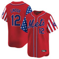 BIPIHUC NY.Mets #12 Francisco Lindor Player Red 2025 Independence Day Vapor Premier Limited  Stitched Jerseys