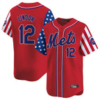 BIPIHUC NY.Mets #12 Francisco Lindor Player Red 2025 Independence Day Vapor Premier Limited  Stitched Jerseys
