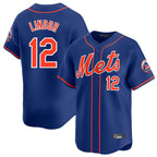 BIPIHUC NY.Mets #12 Francisco Lindor Player Royal Home Limited Stitched Jerseys